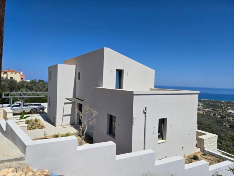 Maroulas Kreta, Maroulas: Neu gebaute Villa mit Meerblick zu verkaufen Haus kaufen